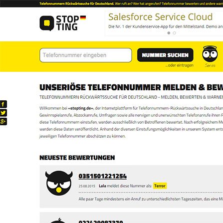 Stopting Website stopting.de